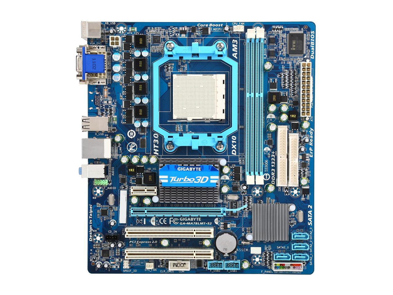 Gigabyte ga ma78lmt s2 подключение