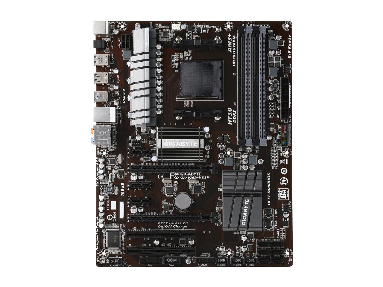 Материнская плата gigabyte 970a ud3p какой процессор