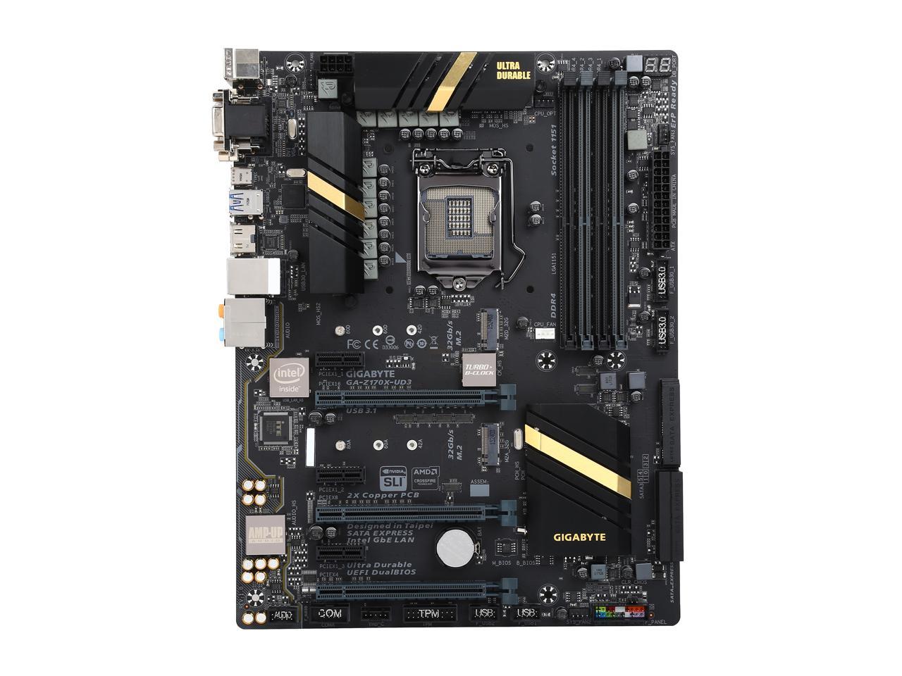 Gigabyte Ga Z170x Ud3 Rev 1 0 Lga 1151 Atx Intel Motherboard Newegg Com