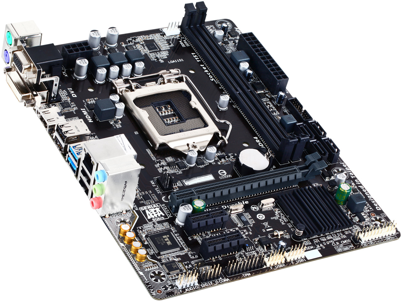 Scheda Madre GIGABYTE GA-H110M-S2 Per LGA 1151 – Supporta Intel I3/i5/i7, DDR4 Fino A 32GB, VGA, SATA, PCI-E 3.0, Ideale Per Gaming E Ufficio
