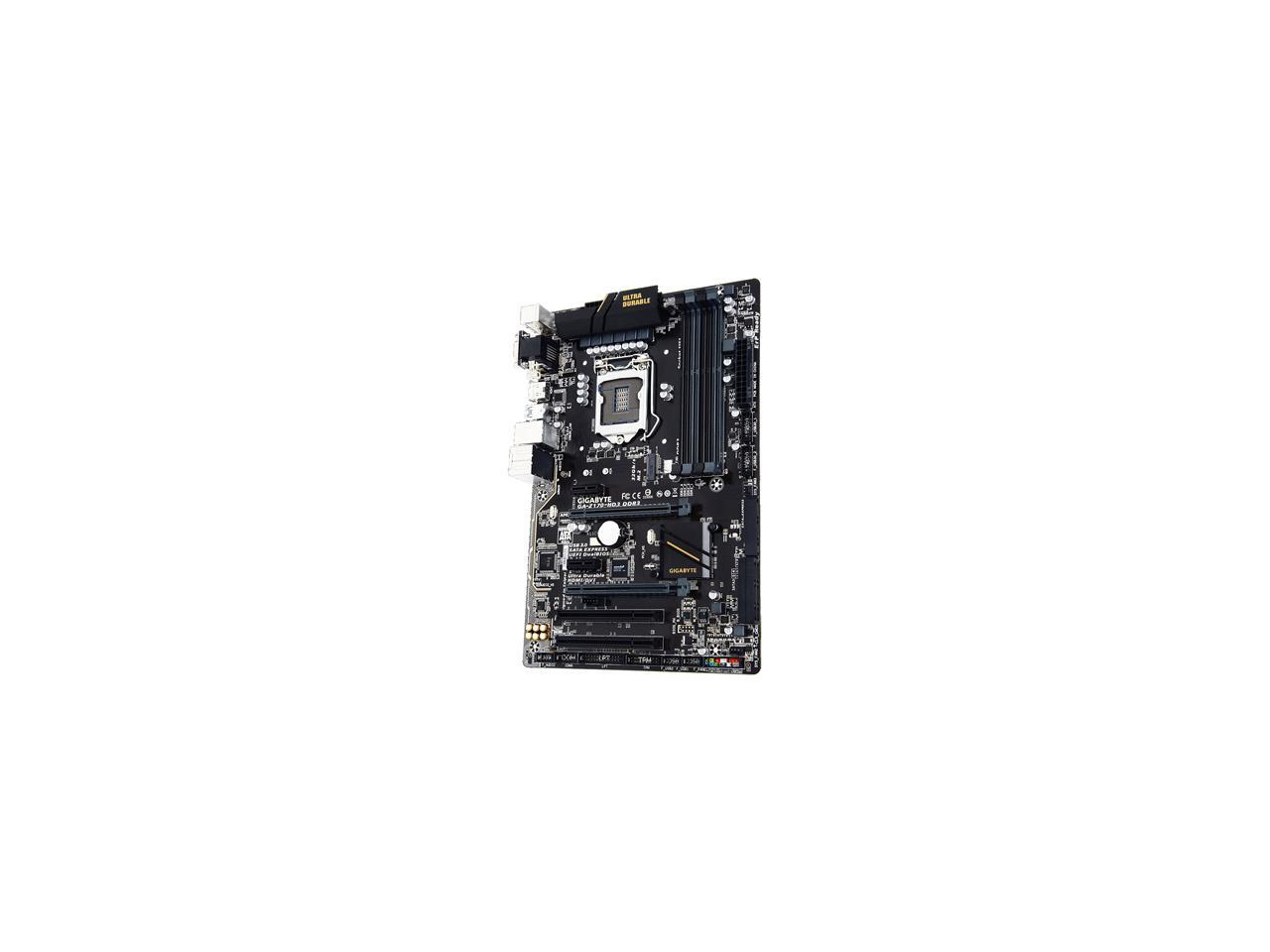 GIGABYTE GAZ170HD3 DDR3 (rev. 1.0) LGA 1151 ATX Intel Motherboard