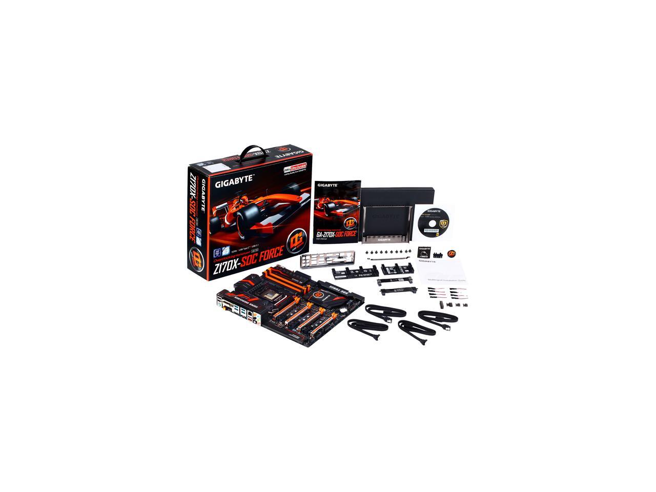 Gigabyte Ga Z170x Soc Force Rev 1 0 Lga 1151 Extended Atx Intel Motherboard Newegg Com