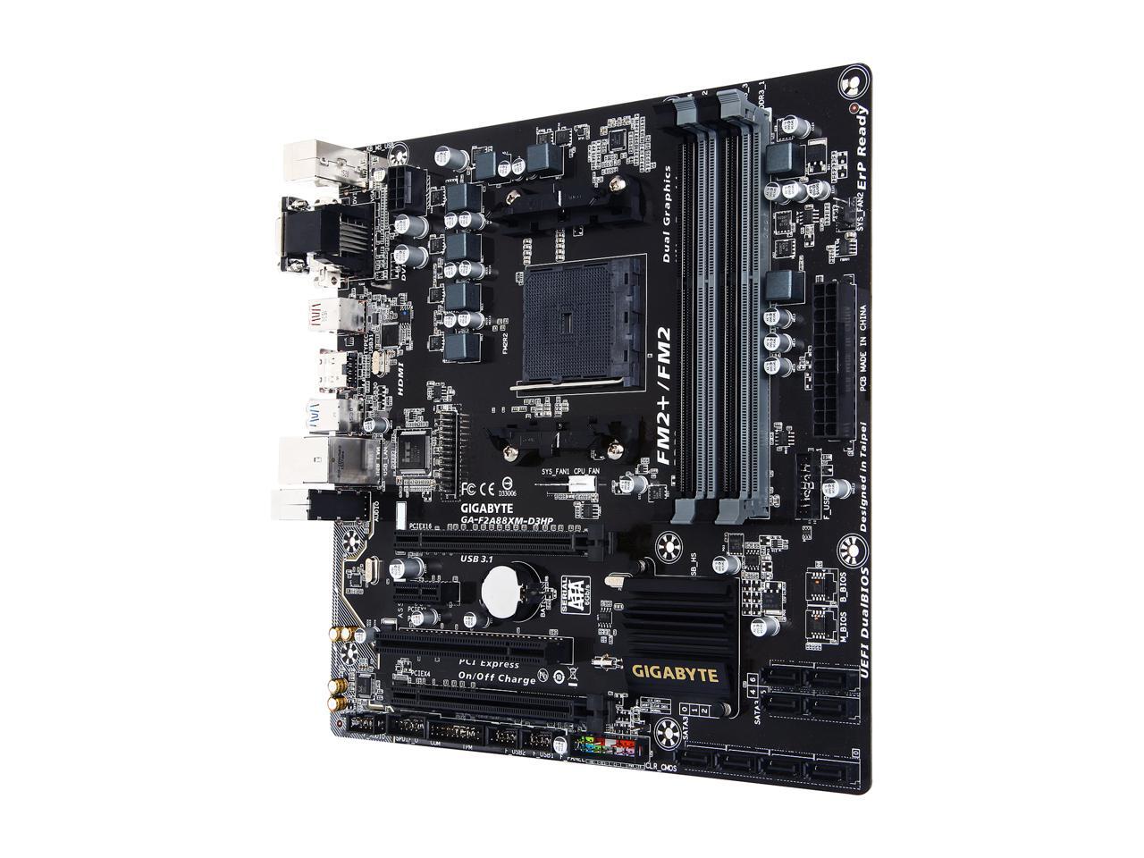 GIGABYTE GAF2A88XMD3HP (rev. 1.0) FM2+ Micro ATX AMD Motherboard