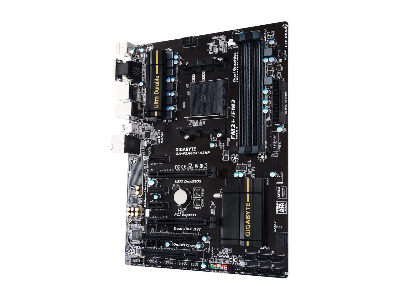 GIGABYTE GA-F2A88X-D3HP (rev. 1.0) FM2+ ATX AMD Motherboard - Newegg.com