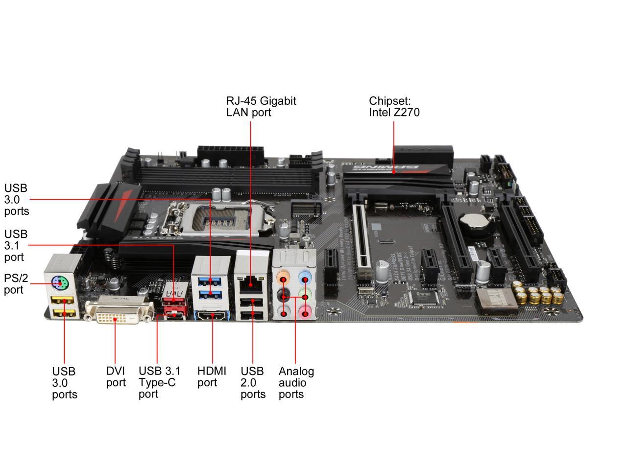 GIGABYTE GAZ270Gaming K3 (rev. 1.0) LGA 1151 ATX Motherboards Intel
