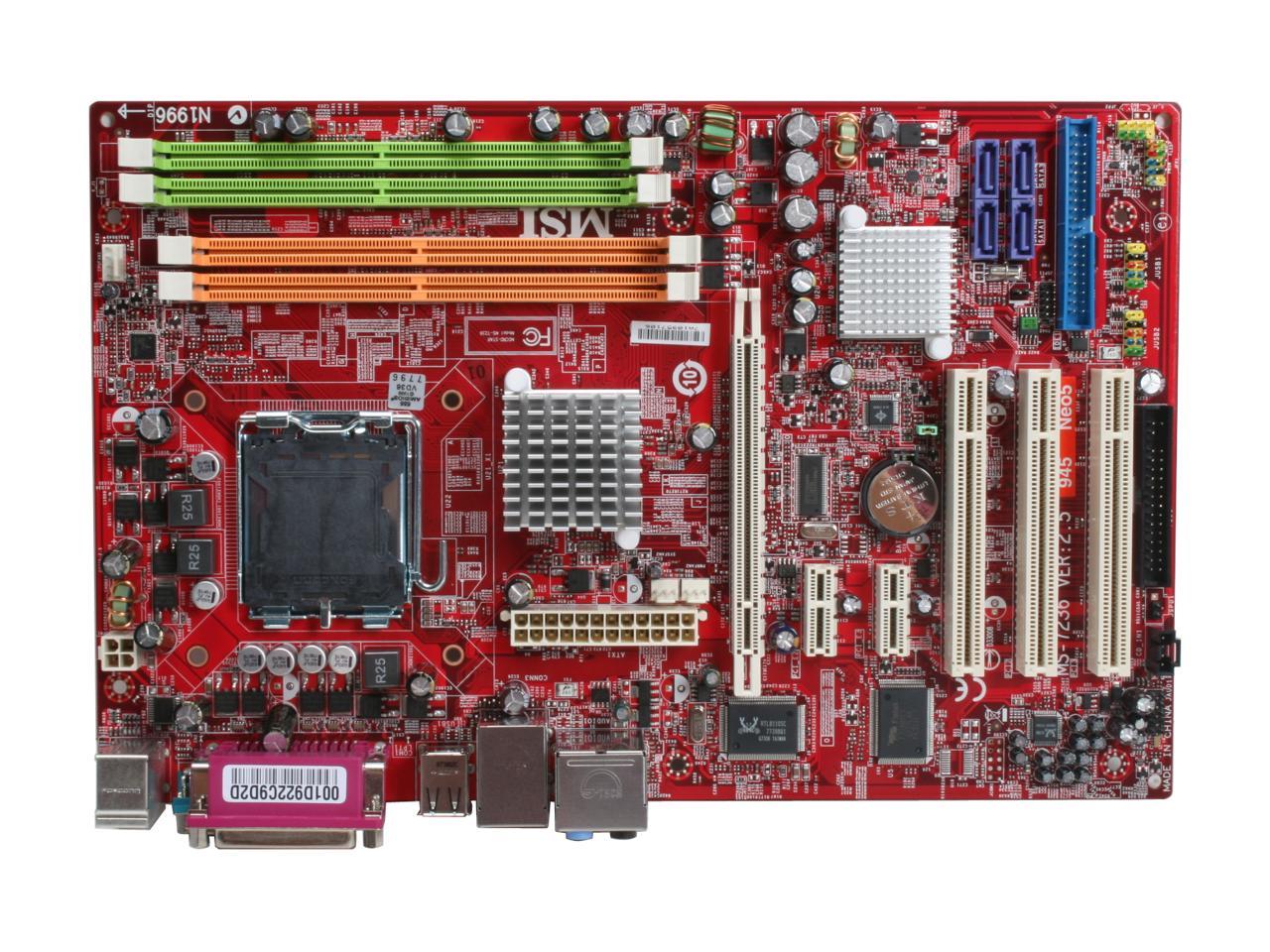 MSI 945 Neo5-F LGA 775 ATX Intel Motherboard - Newegg.com