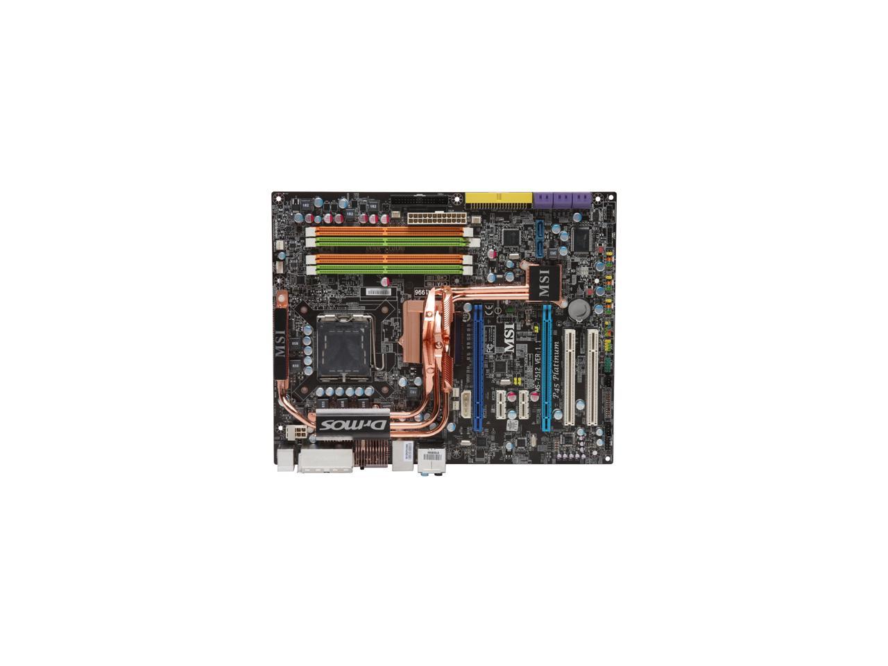 Msi ms 7512 p45 platinum подключение