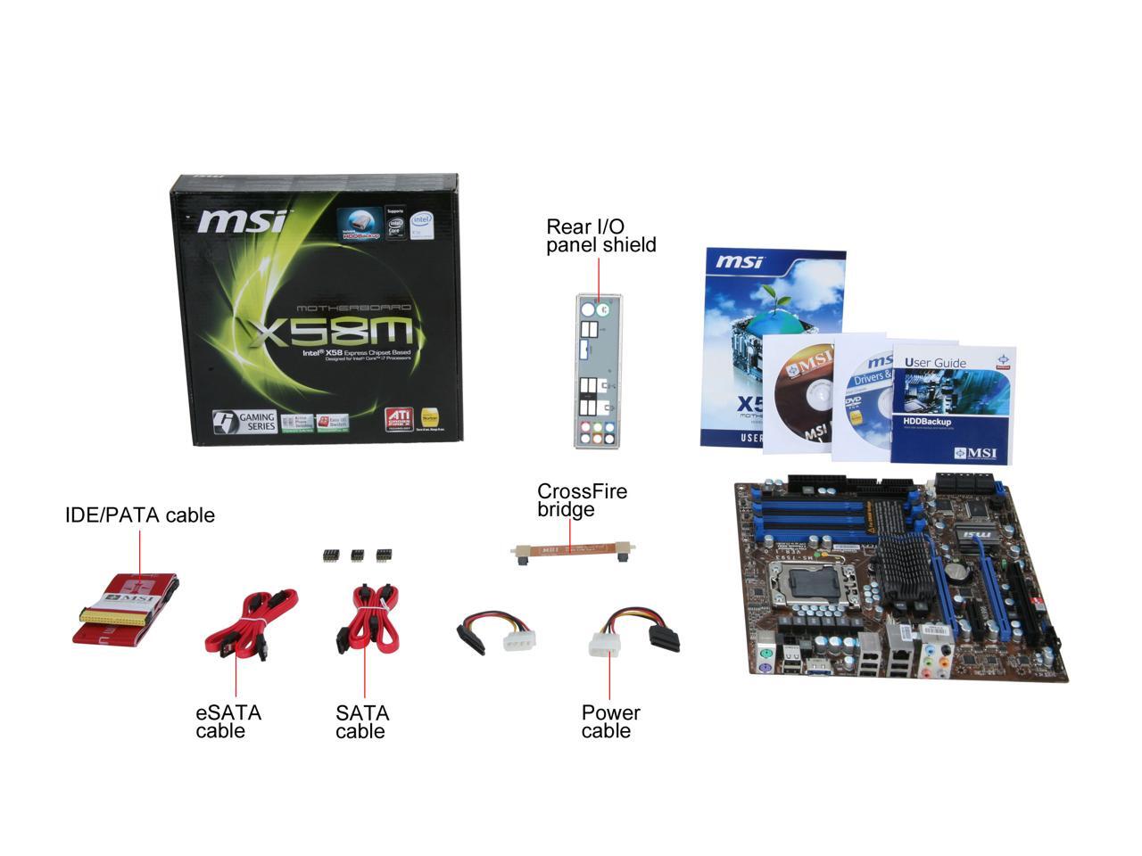 MSI X58M LGA 1366 Micro ATX Intel Motherboard - Newegg.com