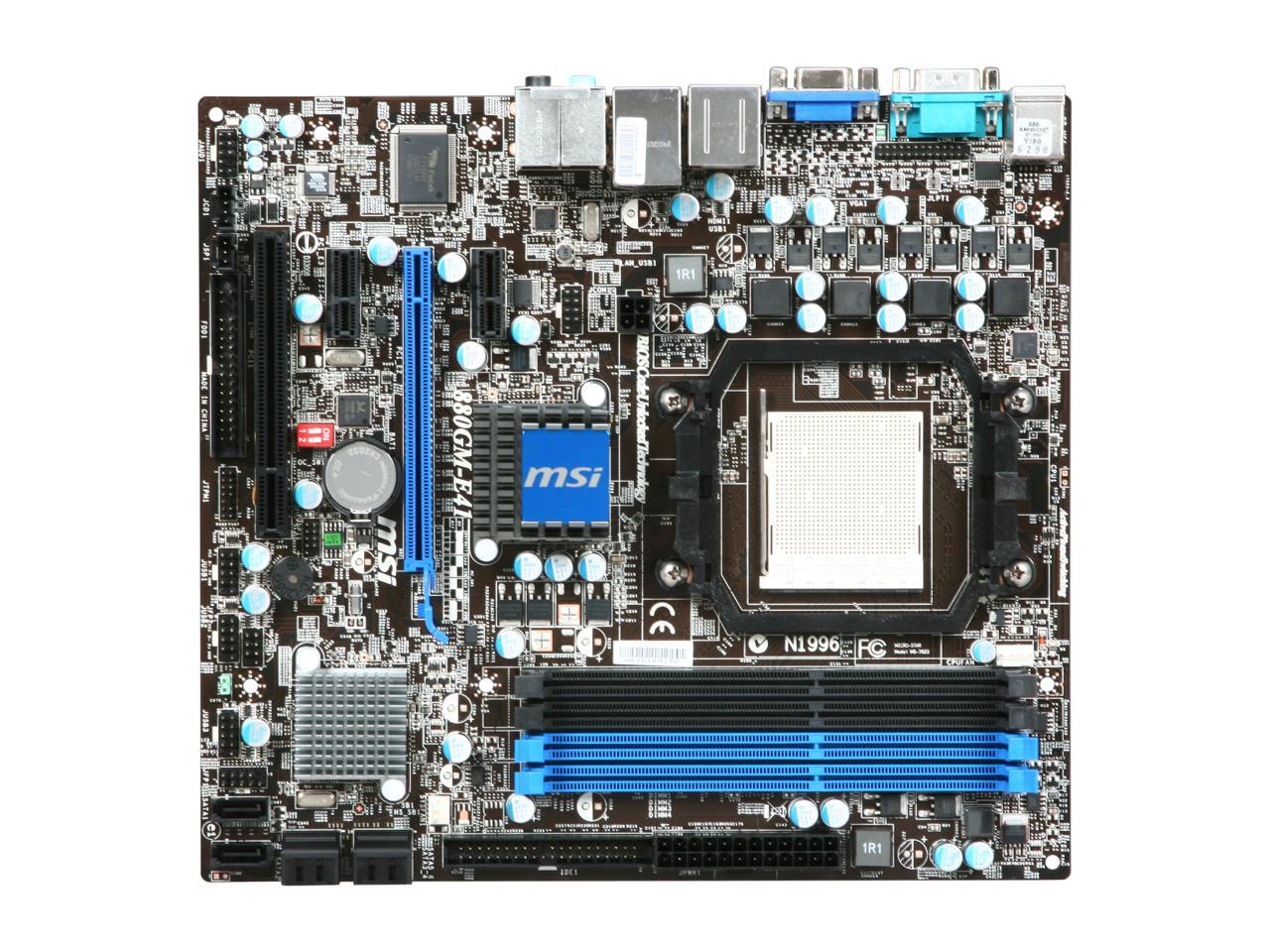 MSI 880GM-E41 AM3 Micro ATX AMD Motherboard - Newegg.com