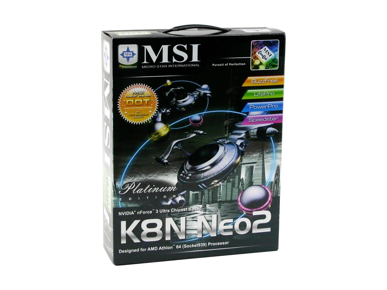 MSI K8N NEO2 PLATINUM 939 ATX AMD Motherboard - Newegg.com