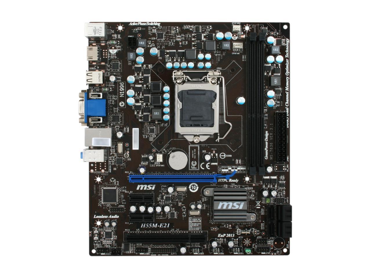 Msi h55m p31 совместимость