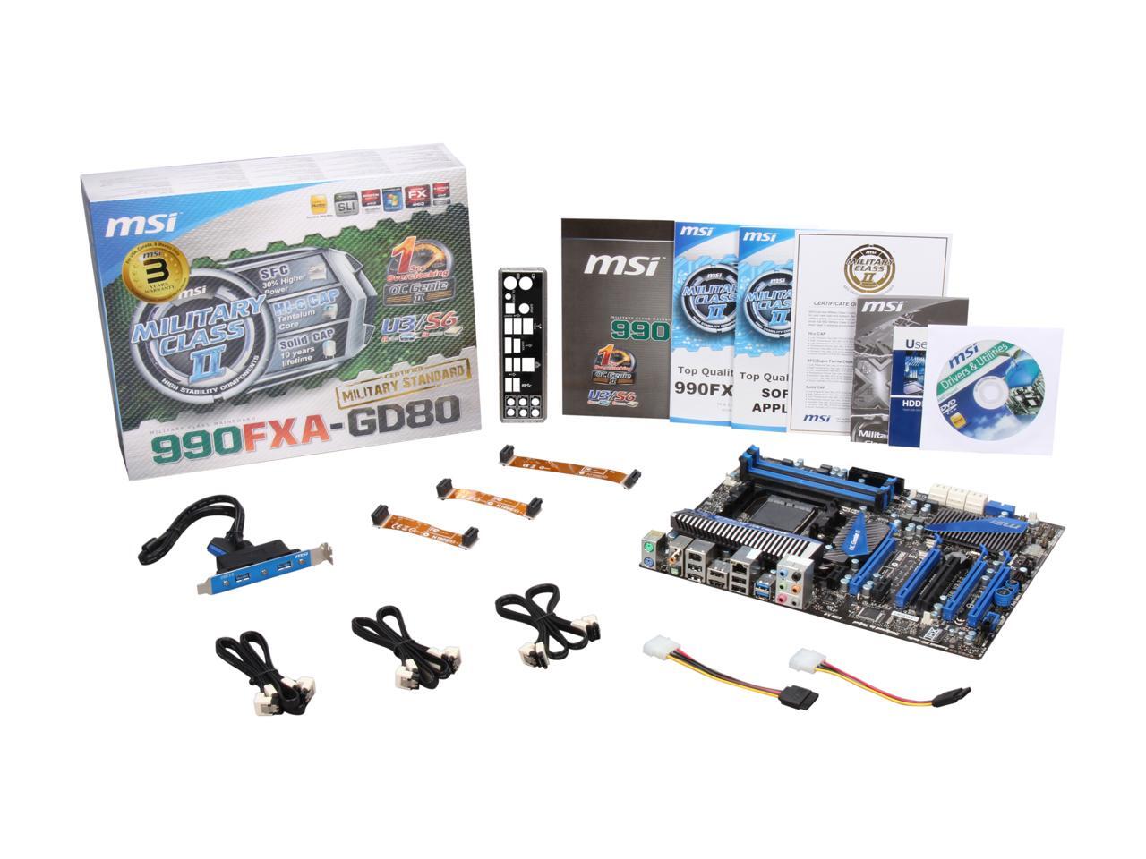 MSI 990FXAGD80 AM3+ ATX AMD Motherboard