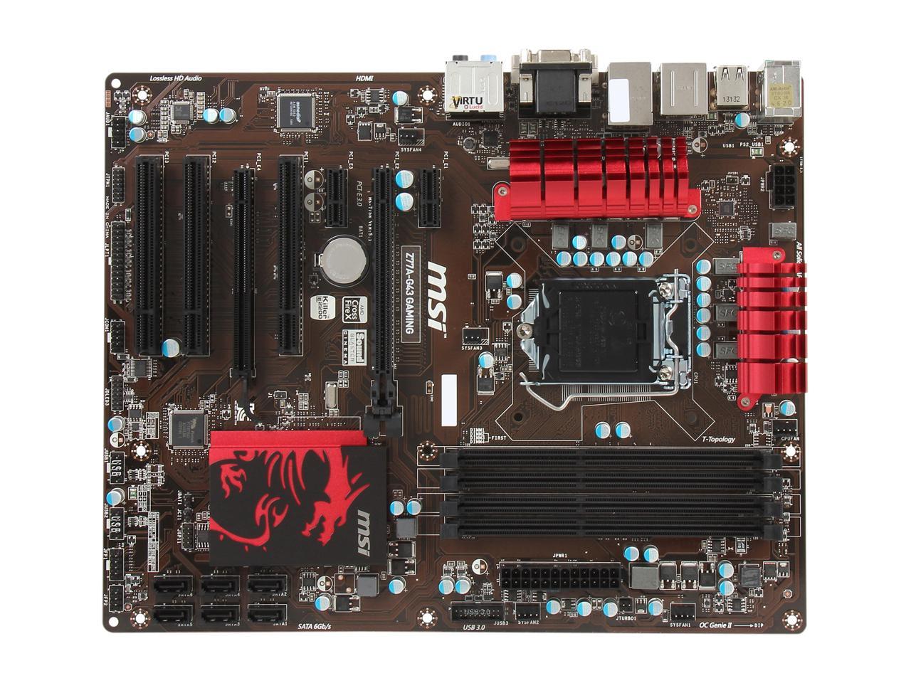 MSI Z77A-G43 Gaming LGA 1155 ATX Intel Motherboard - Newegg.ca