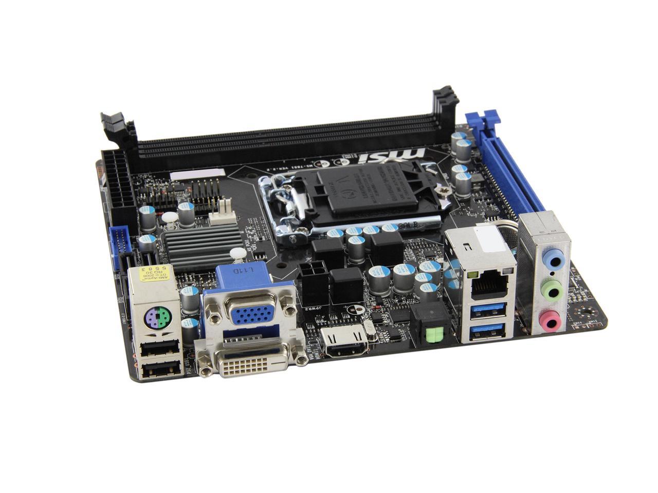 MSI H81I LGA 1150 Mini ITX Intel Motherboard - Newegg.com