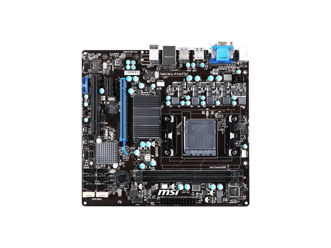 MSI 760GMAP34 (FX) Micro ATX Intel Motherboard