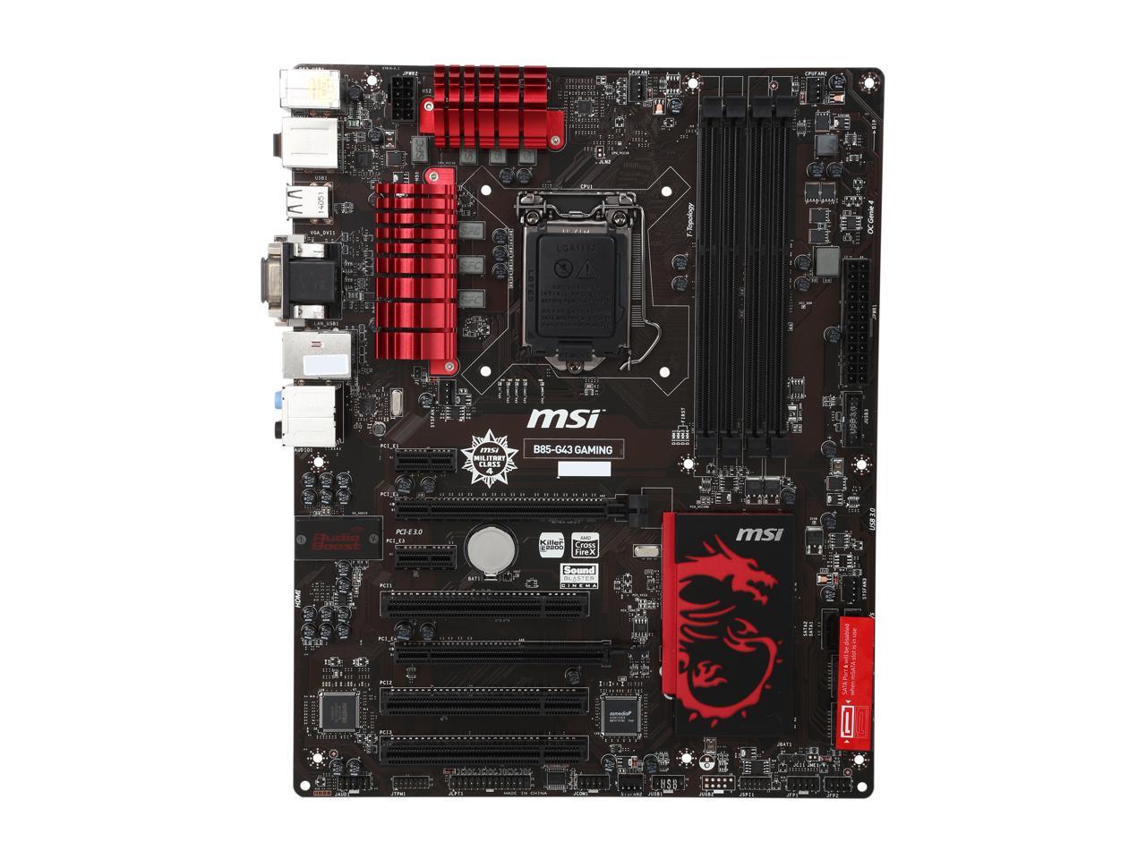 Msi b85 g43 какие процессоры поддерживает