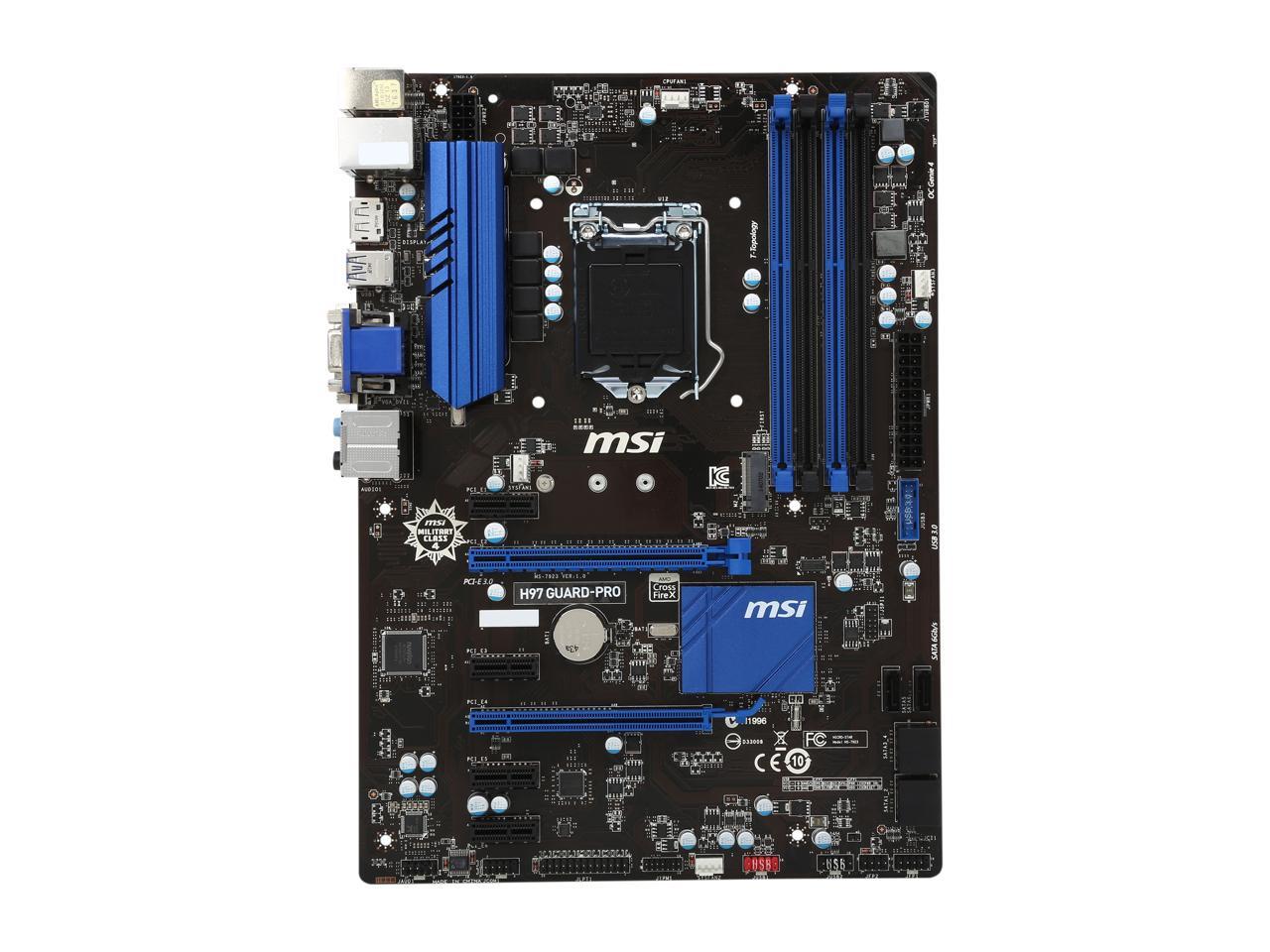 MSI H97 Guard-Pro LGA 1150 ATX Intel Motherboard - Newegg.com