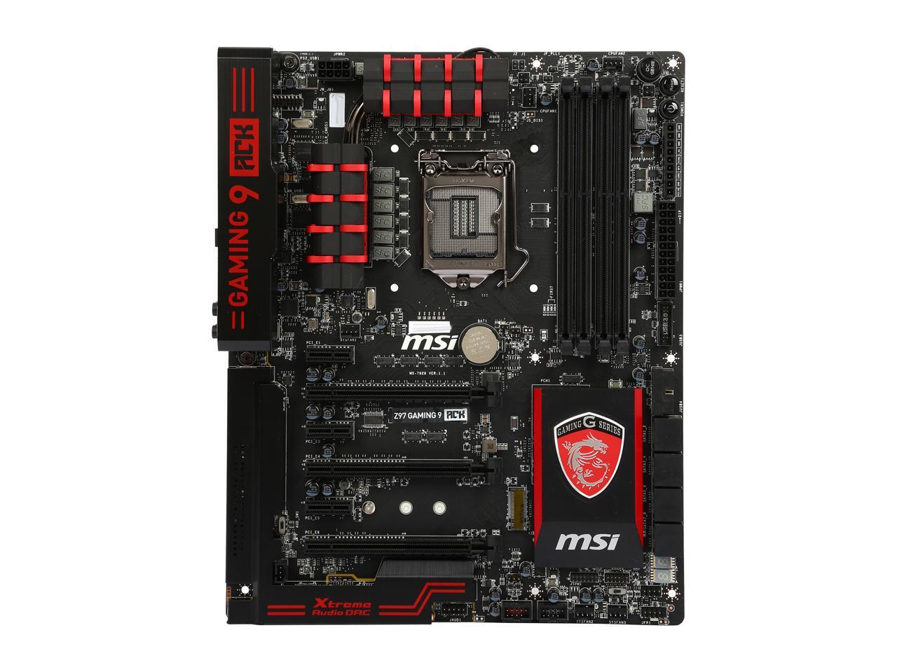 MSI Z97 Gaming 9 ACK LGA 1150 ATX Intel Motherboard Newegg