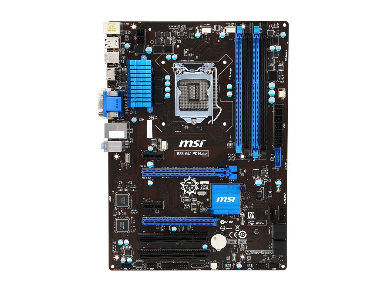 Msi b85 g41 pc mate обзор