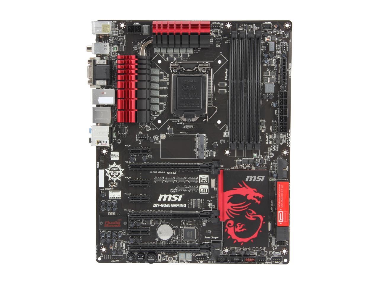 Refurbished MSI Z87GD65 Gaming LGA 1150 Intel Z87 HDMI SATA 6Gb/s USB