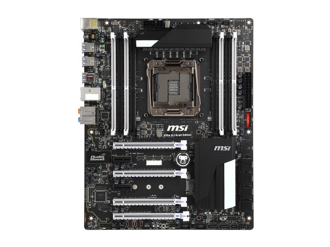 MSI X99A SLI KRAIT EDITION LGA 2011v3 ATX Intel Motherboard Newegg.ca