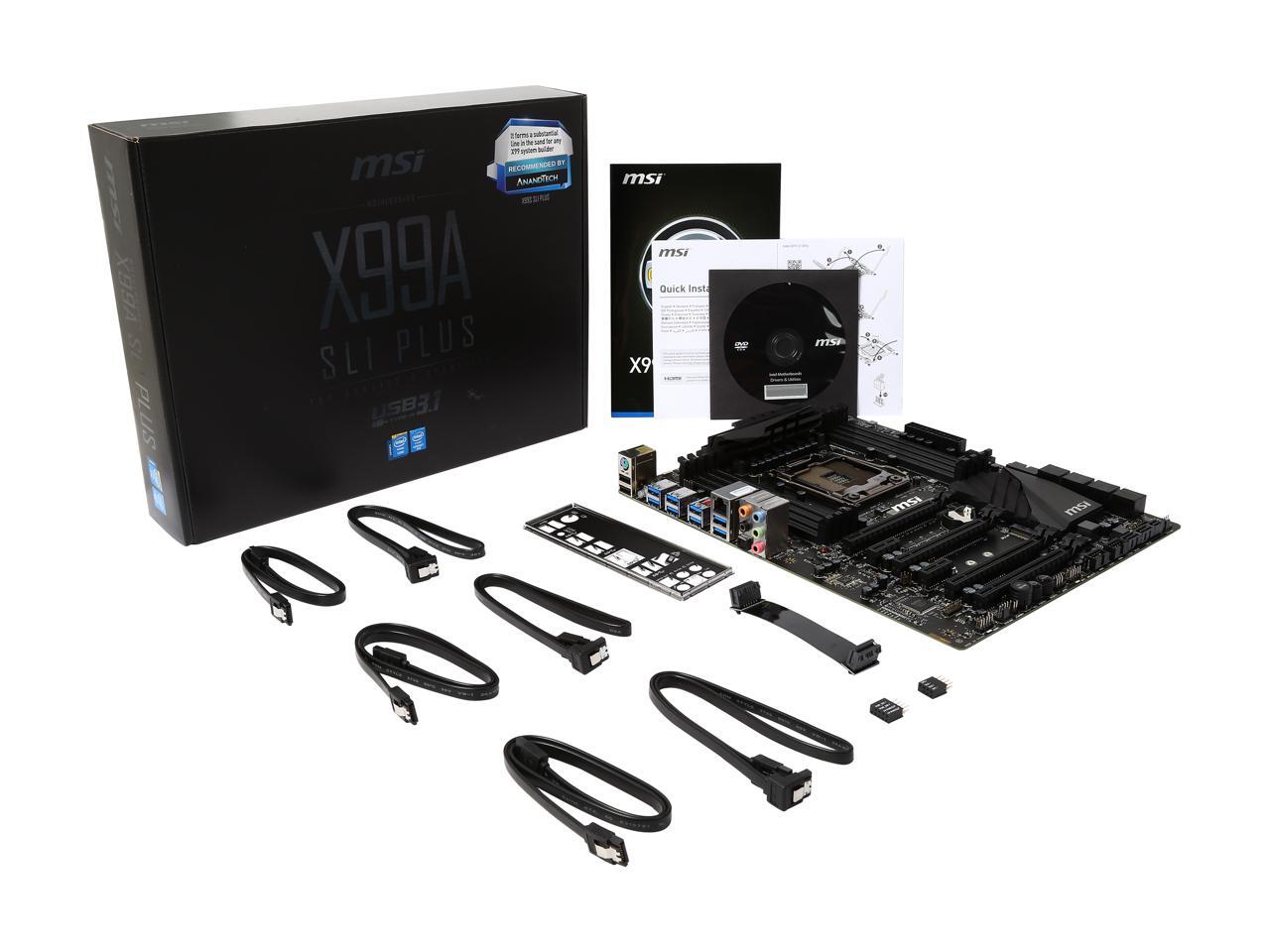 MSI X99A SLI PLUS LGA 2011v3 ATX Intel Motherboard
