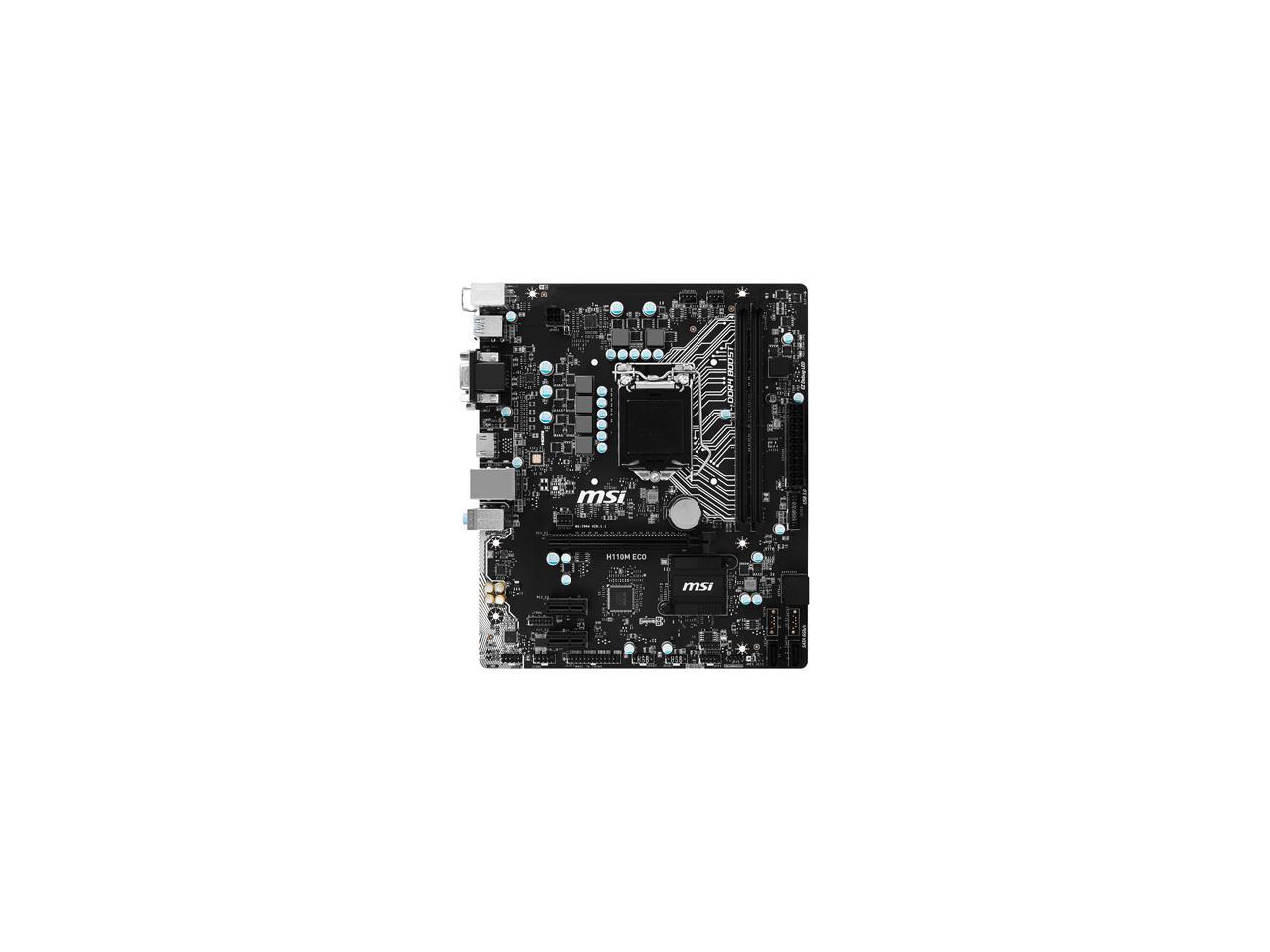 MSI H110M ECO LGA 1151 Micro ATX Intel Motherboard Newegg.ca