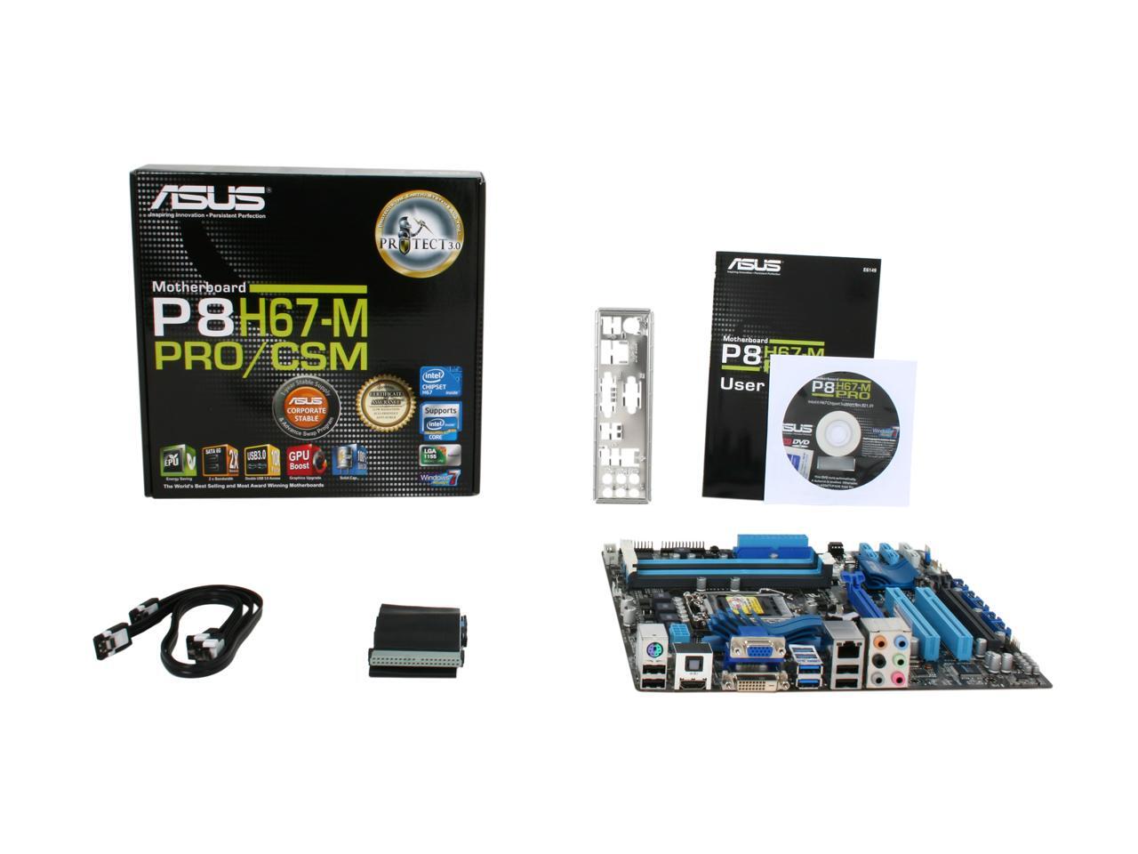 ASUS P8H67-M PRO/CSM LGA 1155 Micro ATX Intel Motherboard - Newegg.com
