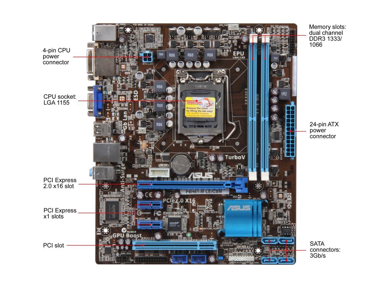 Обновить биос asus p8h61 m le