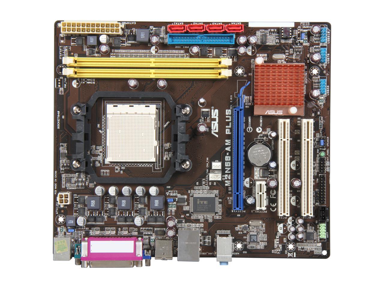 Refurbished ASUS M2N68 AM PLUS AM3 AM2 AM2 Micro ATX AMD Motherboard