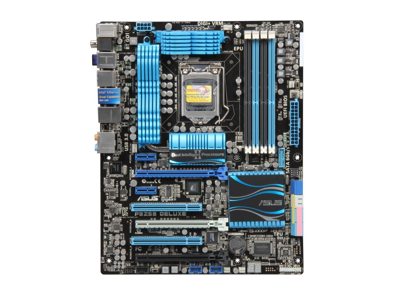 ASUS P8Z68 Deluxe LGA 1155 ATX Intel Motherboard with UEFI BIOS 
