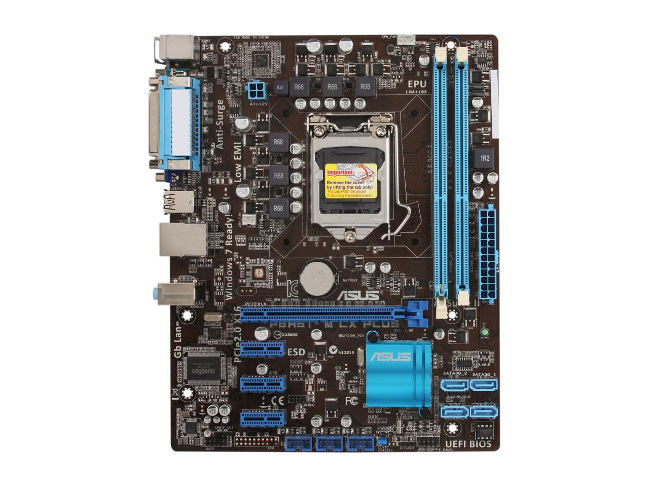 Asus p8h61 m lx нет звука