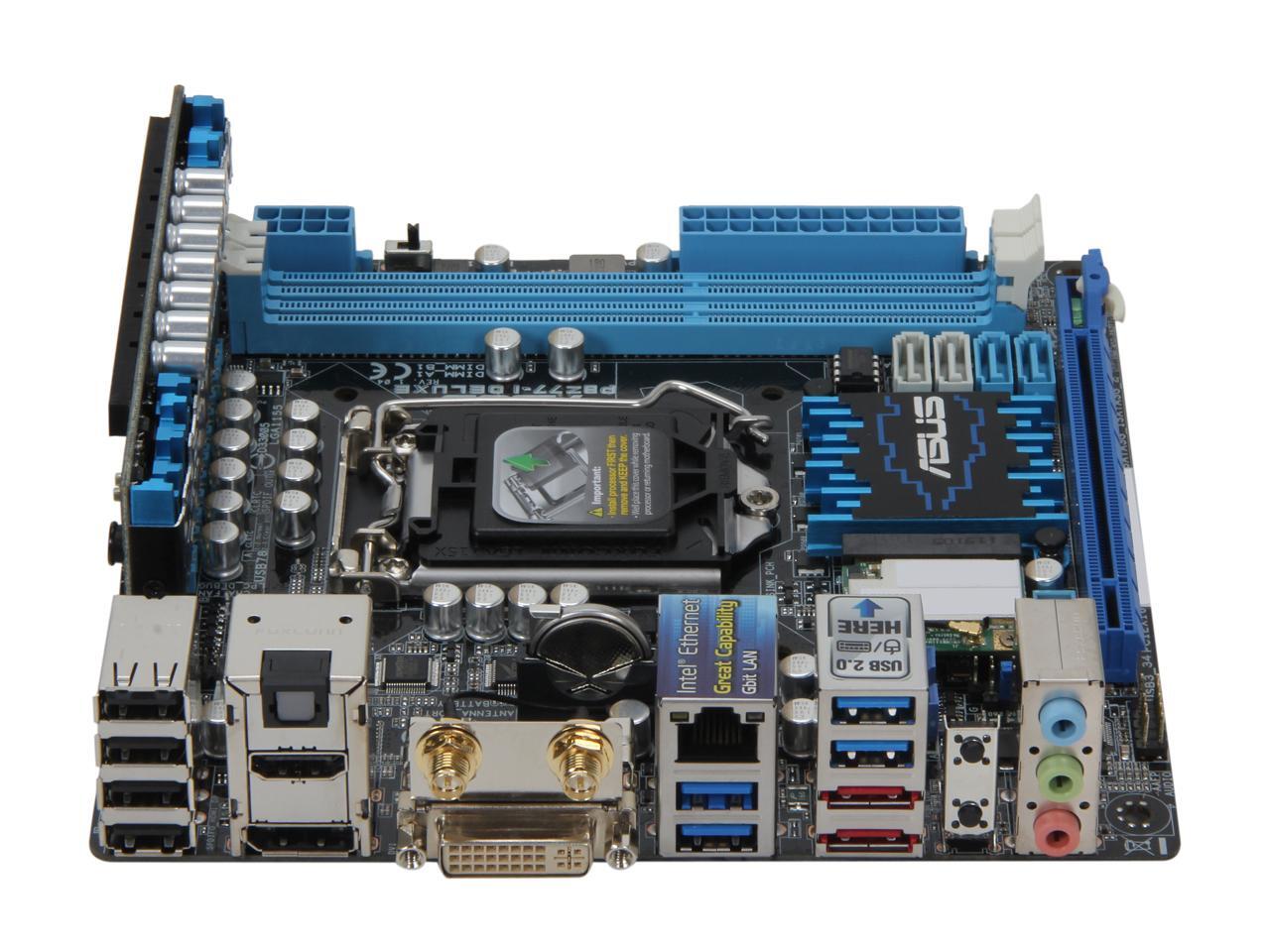 ASUS P8Z77I Deluxe LGA 1155 Mini ITX Intel Motherboard with USB BIOS
