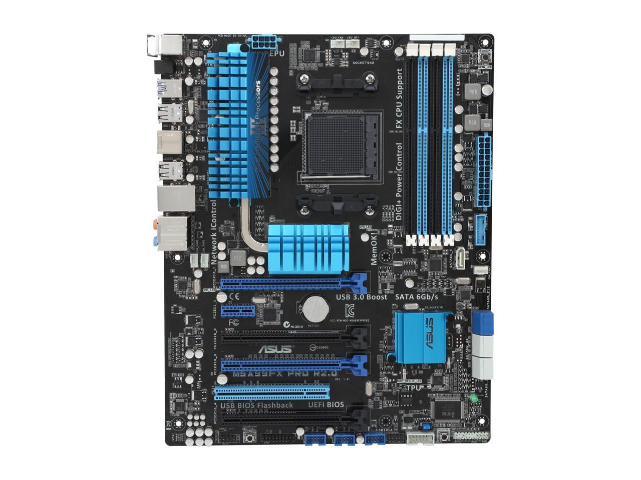 ASUS M5A99FX PRO R2.0 AM3+ ATX AMD Motherboard with UEFI BIOS