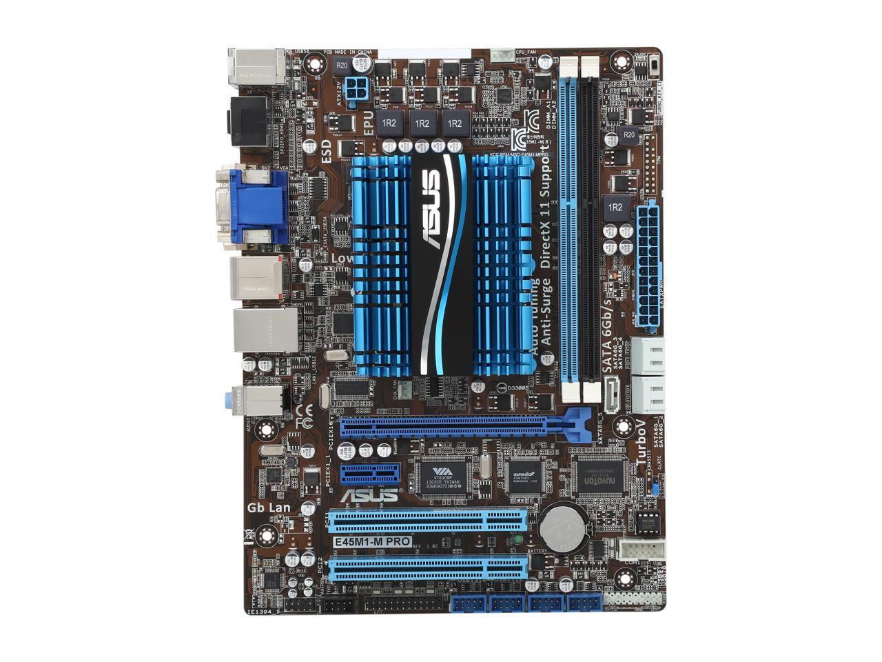 ASUS E45M1M PRO AMD E450 APU Micro ATX Motherboard / CPU Combo