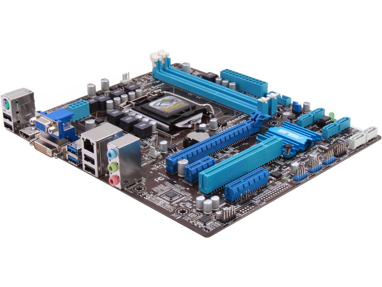 ASUS P8H77-M LE LGA 1155 Intel H77 HDMI SATA 6Gb/s USB 3.0 uATX Intel  Motherboard with UEFI BIOS