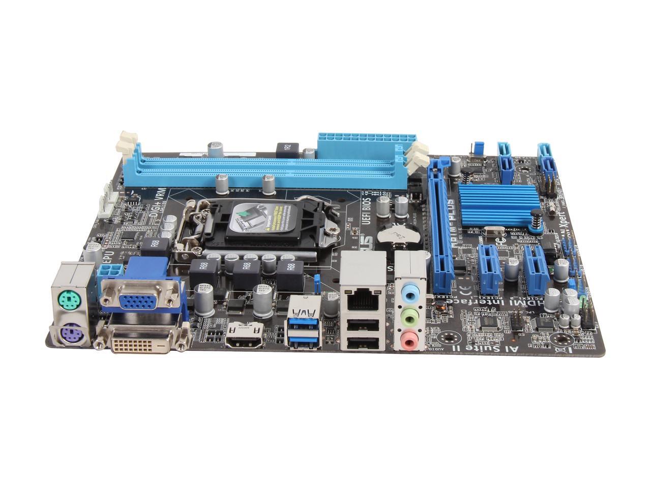 ASUS H61M-PLUS LGA 1155 Micro ATX Intel Motherboard - Newegg.com
