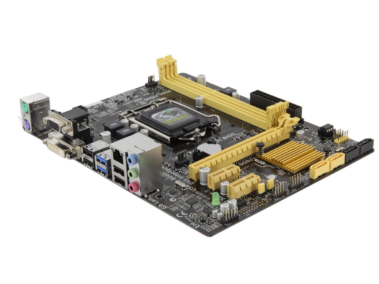 ASUS H81M-E LGA 1150 Intel H81 SATA 6Gb/s USB 3.1 uATX Intel Motherboard