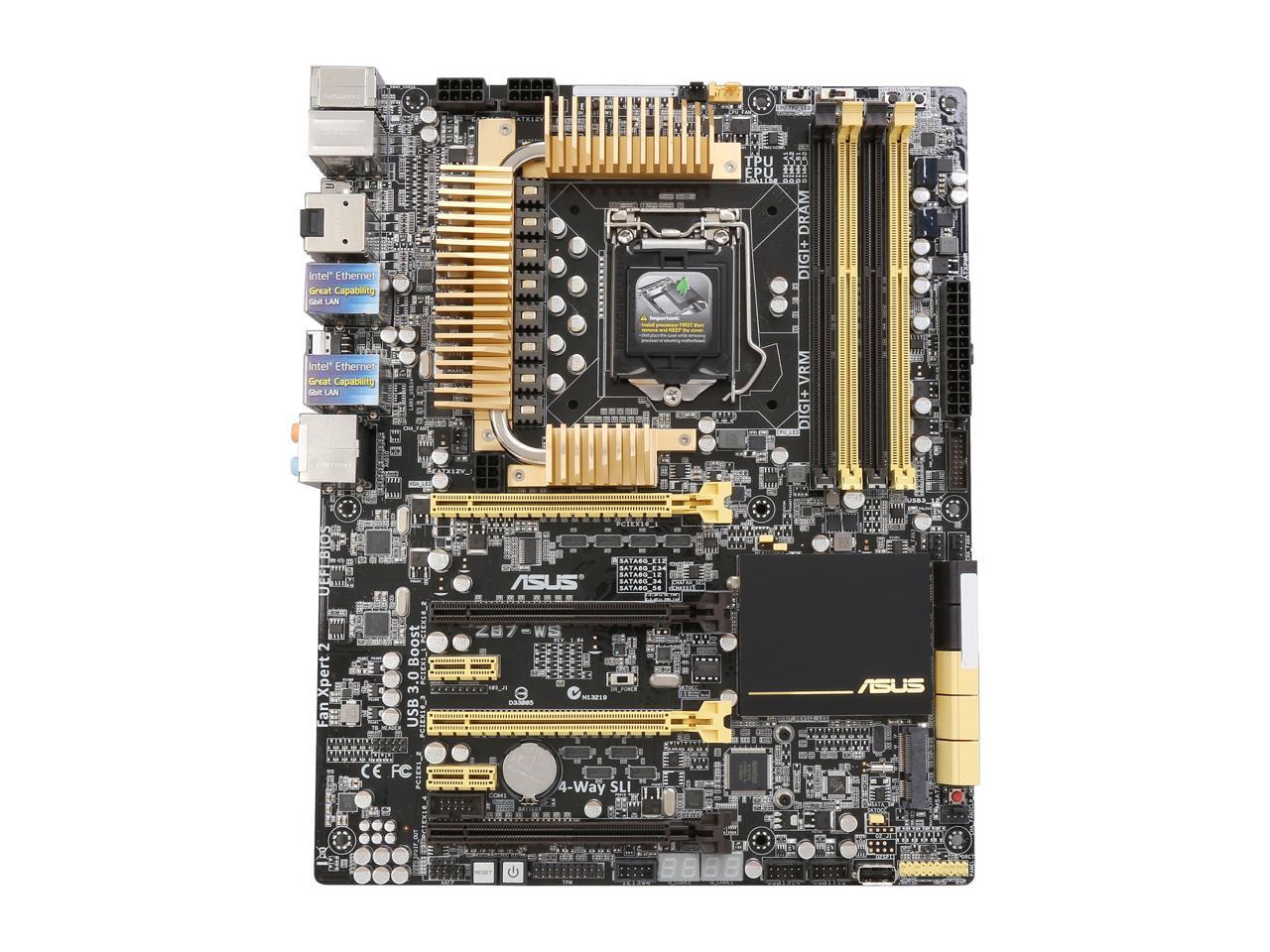 Open Box Asus Z87 Ws Lga 1150 Atx Intel Motherboard
