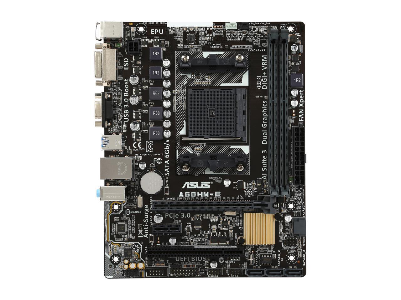 ASUS A68HM-E FM2+ Micro ATX AMD Motherboard - Newegg.ca