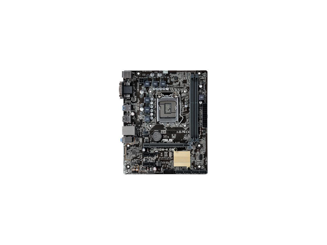 ASUS H110M-K D3 LGA 1151 Micro ATX Intel Motherboard - Newegg.com