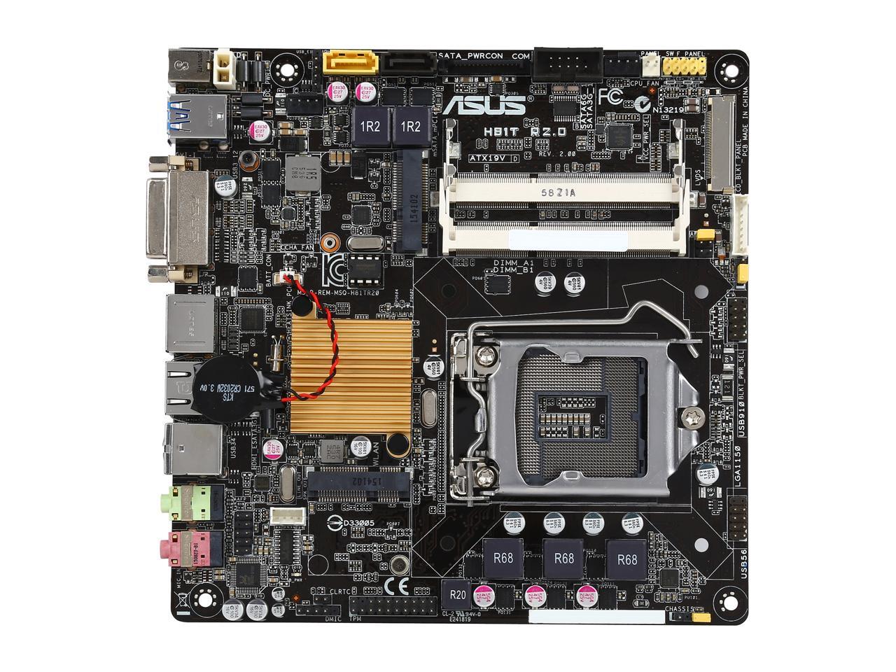 ASUS H81T R2.0/CSM LGA 1150 Thin MiniITX Intel Motherboard