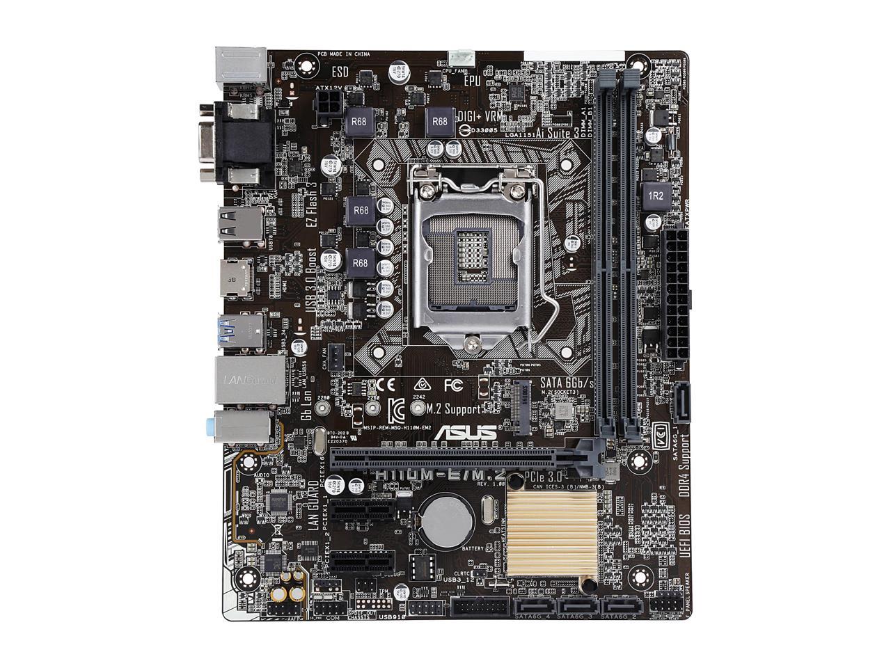 ASUS H110ME/M.2 LGA 1151 Micro ATX Motherboards Intel Newegg.ca