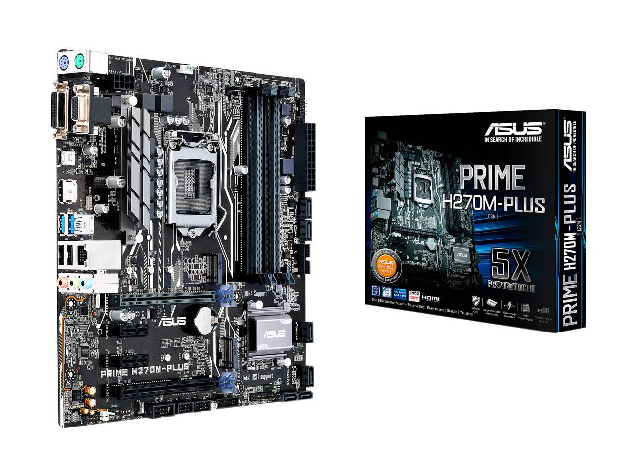 ASUS PRIME H270M-PLUS LGA 1151 Micro ATX Motherboards - Intel - Newegg.com