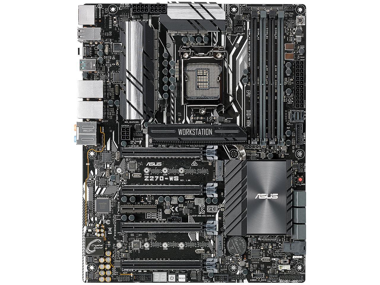 ASUS Z270-WS LGA 1151 Z270 ATX Motherboard with Dual Gigabit LAN ...