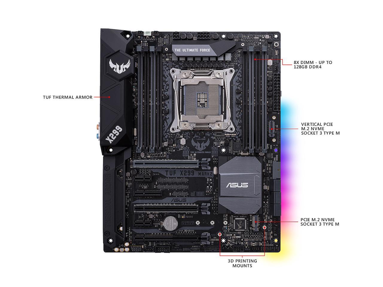 ASUS TUF X299 MARK 2 LGA 2066 ATX Motherboard for Intel Core i9 and i7