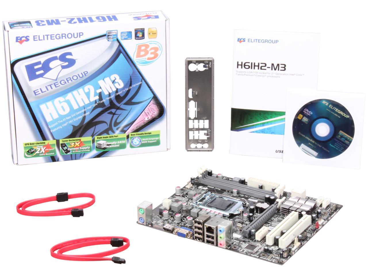 ECS H61H2-M3(1.0) LGA 1155 Micro ATX Intel Motherboard - Newegg.com