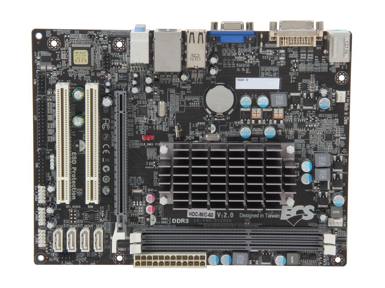 ECS HDCM/C60 (v2.0) AMD Fusion APU C60 (1.0 GHz, dual core) Micro