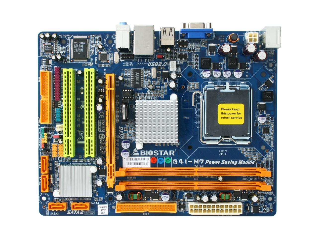 BIOSTAR G41M7 LGA 775 Micro ATX Intel Motherboard - Newegg.com
