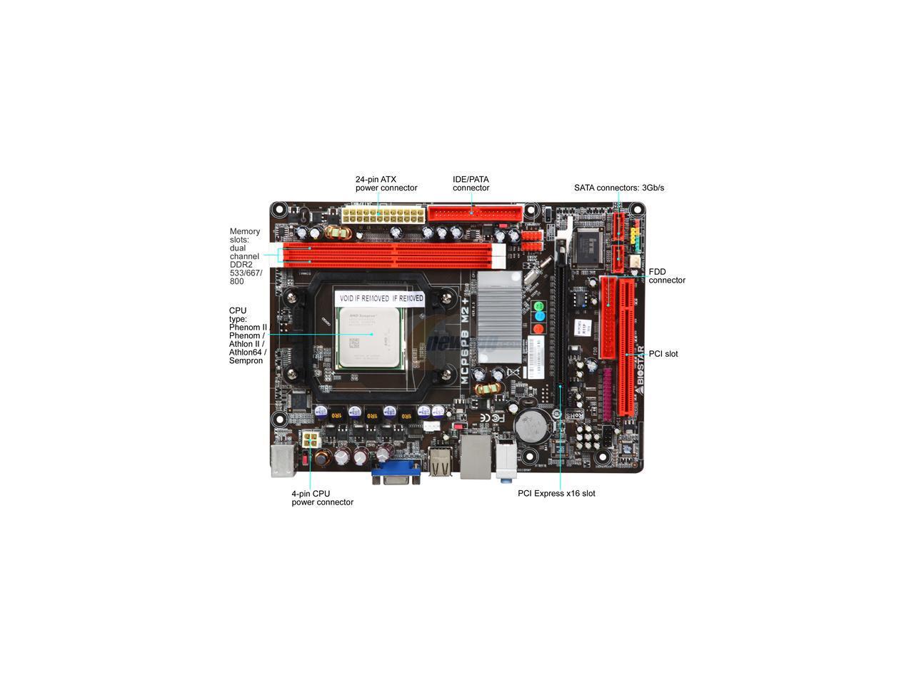 BIOSTAR COMBO6K2300 AMD Sempron X2 2300 Micro ATX Motherboard / CPU